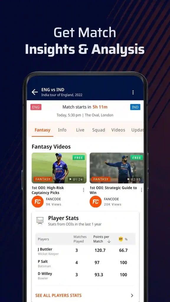 FanCode Live Cricket Score Mod APK Unlimited Everything