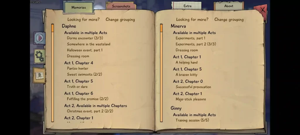 Innocent Witches Memories Gallery Unlock