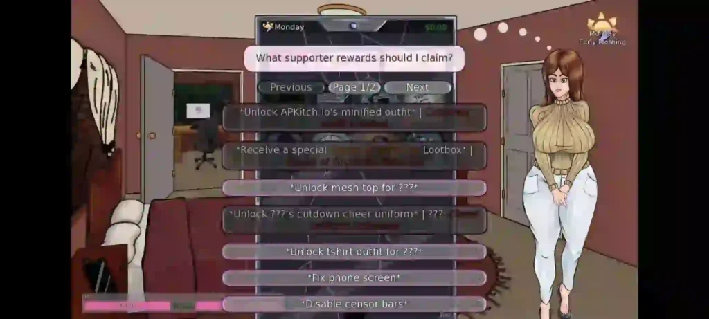 A Very Full House APK Patreon Cheats Menu