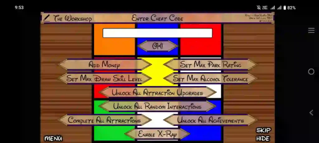 Park After Dark APK Cheat Code